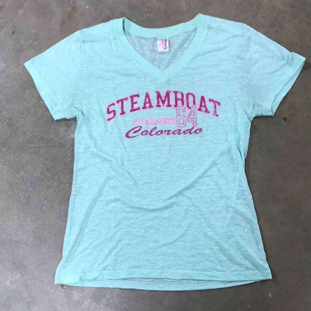 Steamboat, CO. Size M-L. Green/Pink